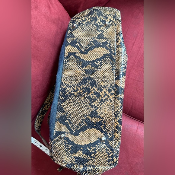 Clever Carriage Co Two sided shoulder bag snakeskin/patchwork unique - Picture 5 of 9